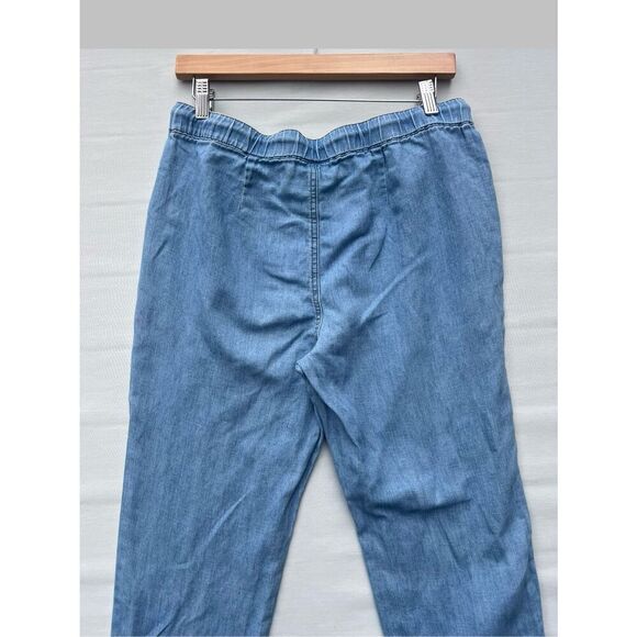 J . Jill Denim jogger pant with rope tie closure Women’s Size Small - Picture 3 of 5